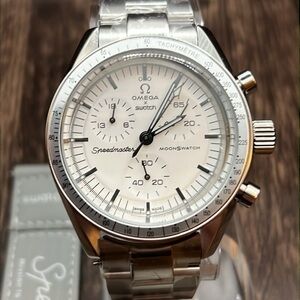 Omega Speedmaster MoonSwatch - Silver and White